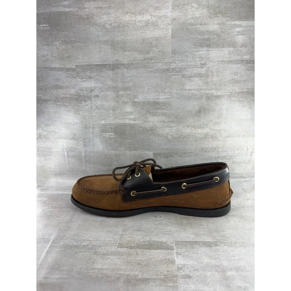 Sperry Top-Sider Men Sz 12W Authentic Original Brown Leather Boat Shoes 0195412